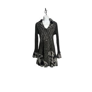 SIONI Art-to-Wear Fuzzy Knit Patchwork Cardigan
Sweater Coat M